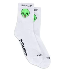 RIPNDIP We Out Here Mid Socks (White)
