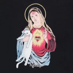 RIPNDIP Mother Mary Long Sleeve (Black) -Urban Fashion Shop IMG 4101