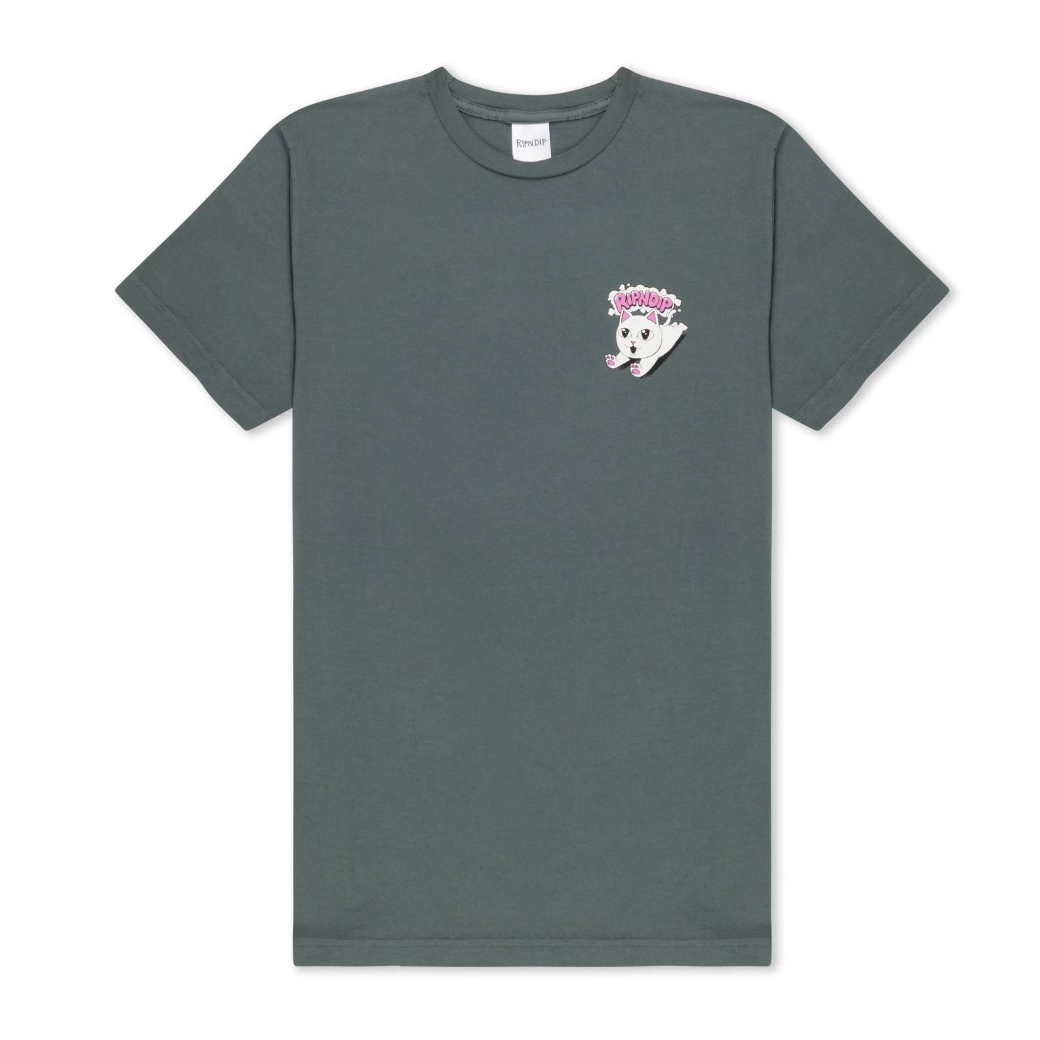RIPNDIP Leaping Kitty Tee (Charcoal) 1 RIPNDIP Leaping Kitty Tee (Charcoal)