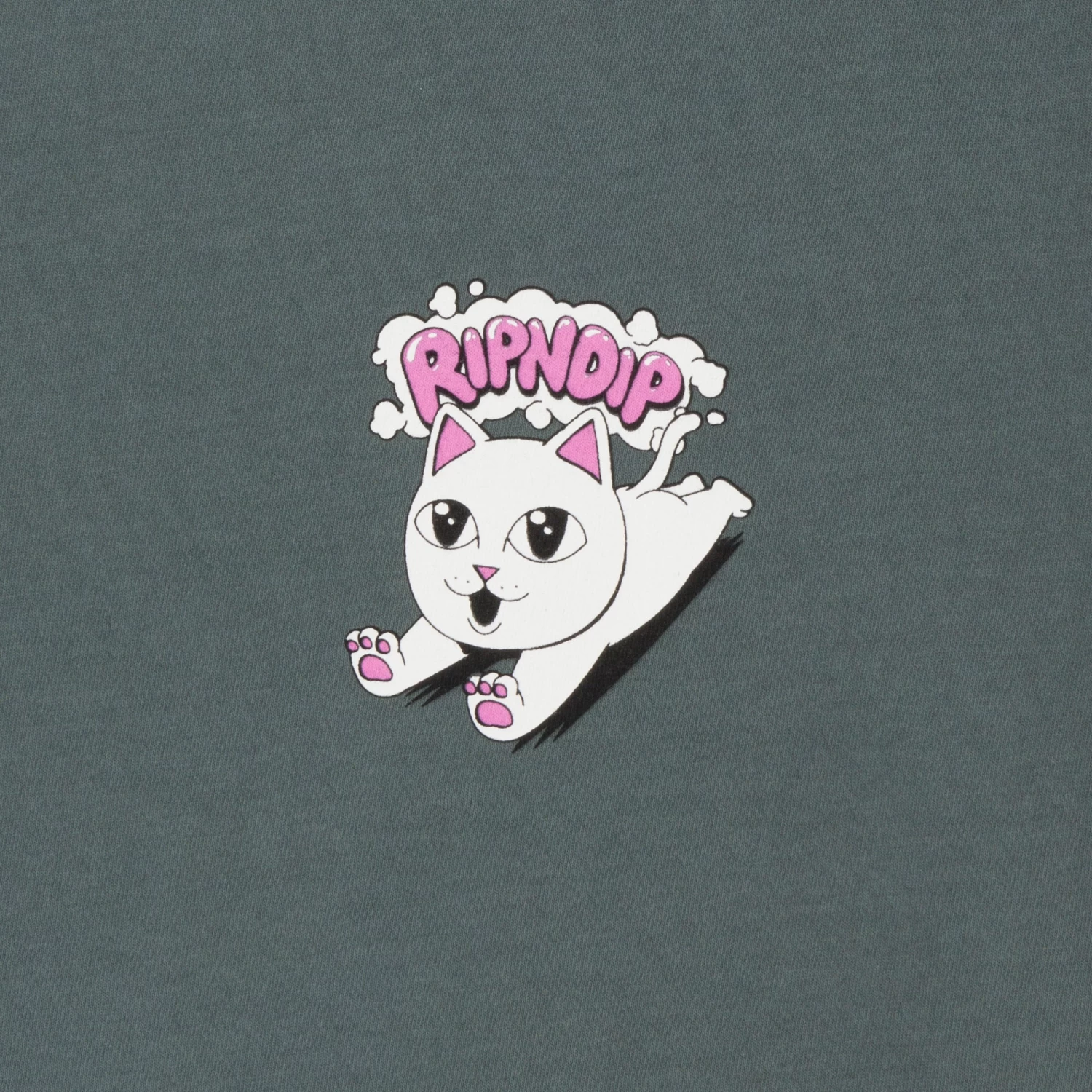 RIPNDIP Leaping Kitty Tee (Charcoal) 3 RIPNDIP Leaping Kitty Tee (Charcoal) - Image 3