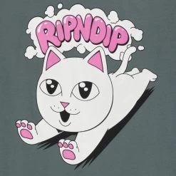 RIPNDIP Leaping Kitty Tee (Charcoal) 7 RIPNDIP Leaping Kitty Tee (Charcoal) -Urban Fashion Shop IMG 4186