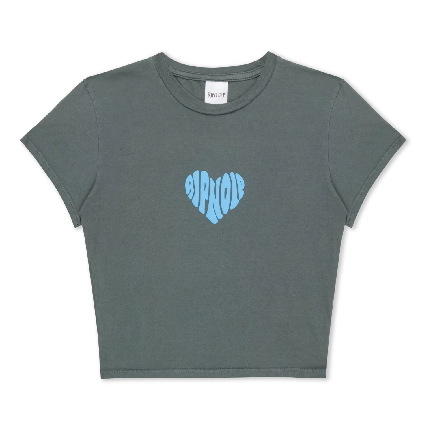 RIPNDIP Ripnlove Cropped Baby Tee (Charcoal) 1 RIPNDIP Ripnlove Cropped Baby Tee (Charcoal)