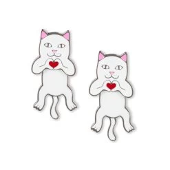 RIPNDIP Nermal Loves Earring Set (White) -Urban Fashion Shop IMG 4302 4a92b7dd fcd8 4199 a0f7 70ca9f038223