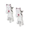 RIPNDIP Nermal Loves Earring Set (White)