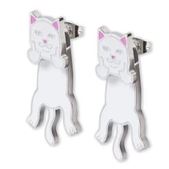 RIPNDIP Naughty Nerm Earring Set (White)