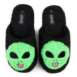 RIPNDIP Lord Alien Plush Face House Slippers (Black) -Urban Fashion Shop IMG 4786