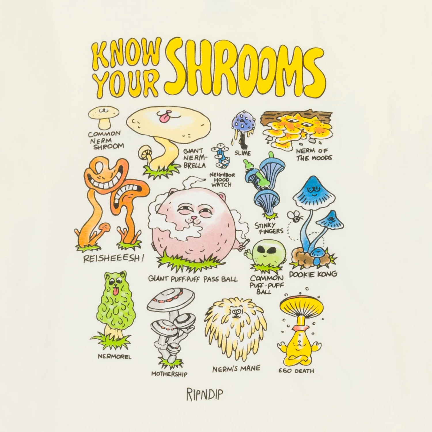 RIPNDIP Know Ur Shrooms Tee (Natural) 4 RIPNDIP Know Ur Shrooms Tee (Natural) - Image 4
