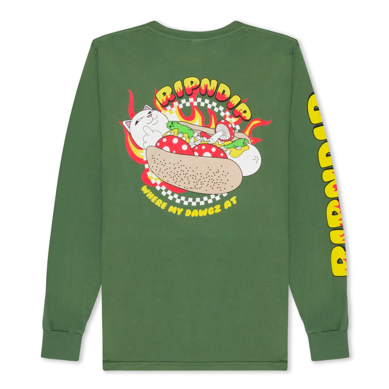 RIPNDIP Glizzy Long Sleeve (Olive) 3 RIPNDIP Glizzy Long Sleeve (Olive) - Image 3