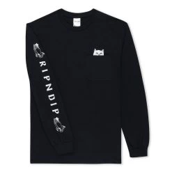 RIPNDIP Lord Nermal L/S Pocket Tee (Black)