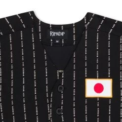 Ripndip JPN Baseball Jersey (Black) -Urban Fashion Shop IMG 4923