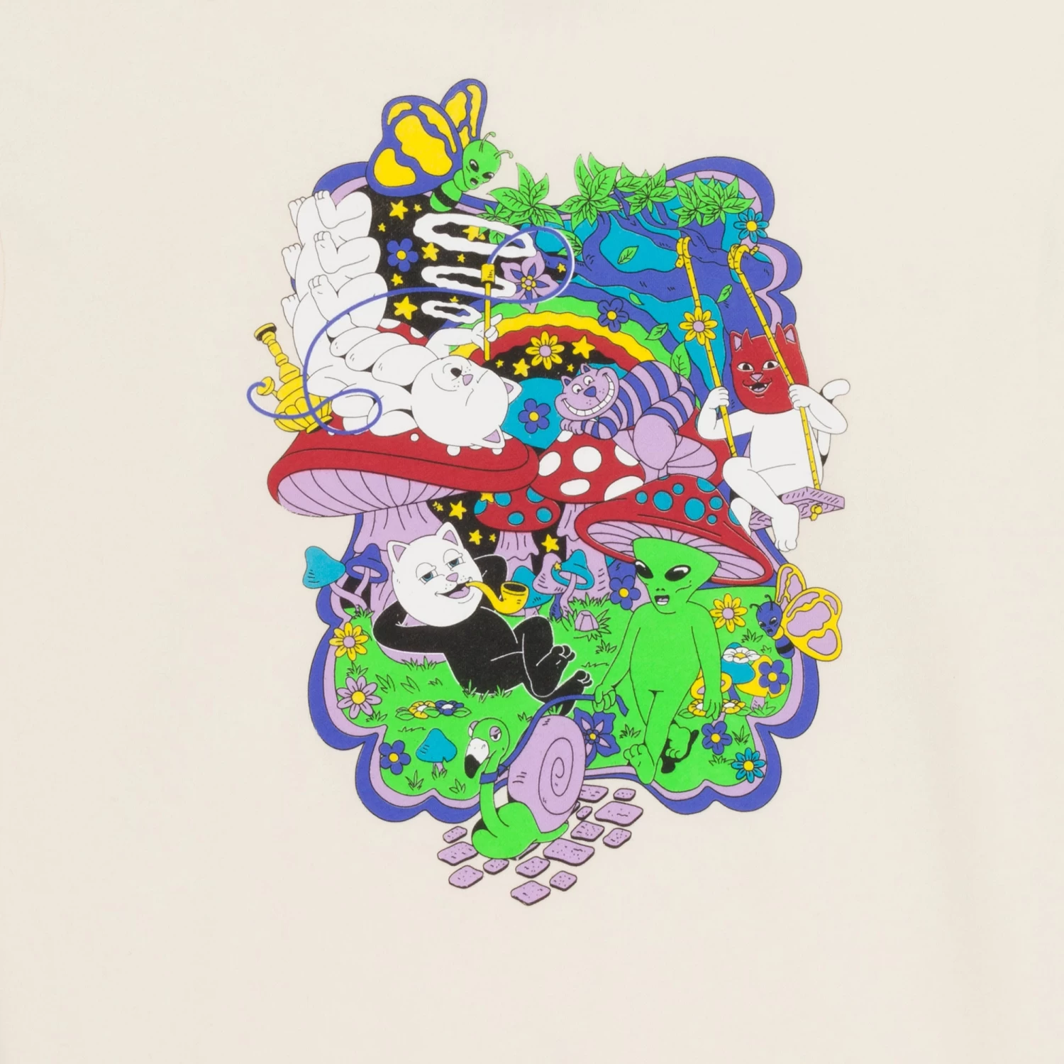 RIPNDIP Rabbit Hole Hoodie (Bone) 4 RIPNDIP Rabbit Hole Hoodie (Bone) - Image 4