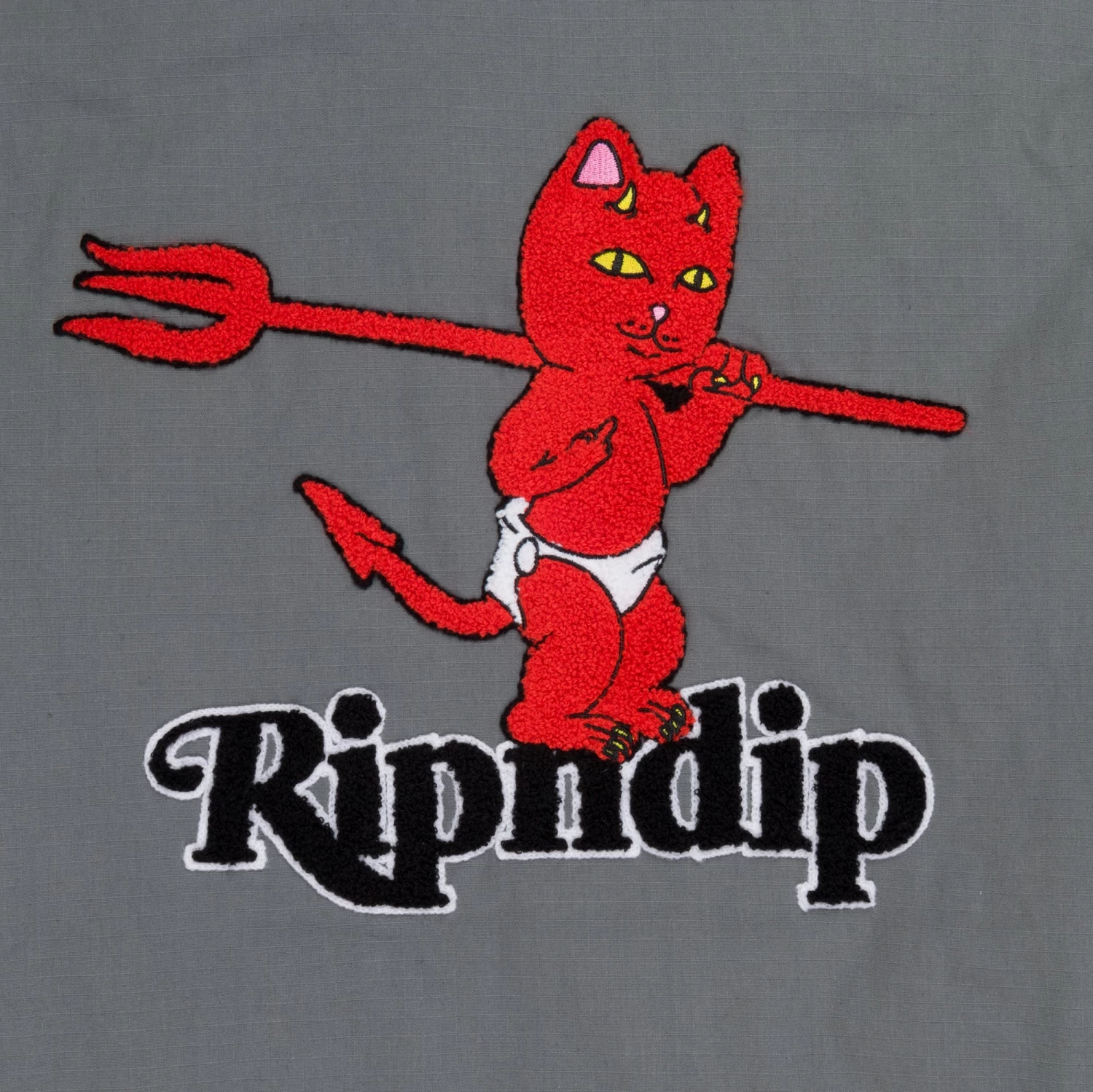 RIPNDIP Devil Baby Button Down Jacket (Charcoal) 4 RIPNDIP Devil Baby Button Down Jacket (Charcoal) - Image 4
