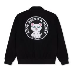 RIPNDIP Stop Being A Pussy Varsity Jacket (Black)