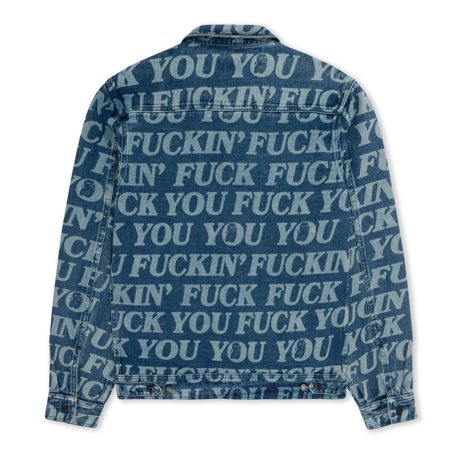 RIPNDIP Fuckin Fuck Denim Jacket (Medium Washed) 5 RIPNDIP Fuckin Fuck Denim Jacket (Medium Washed) - Image 5