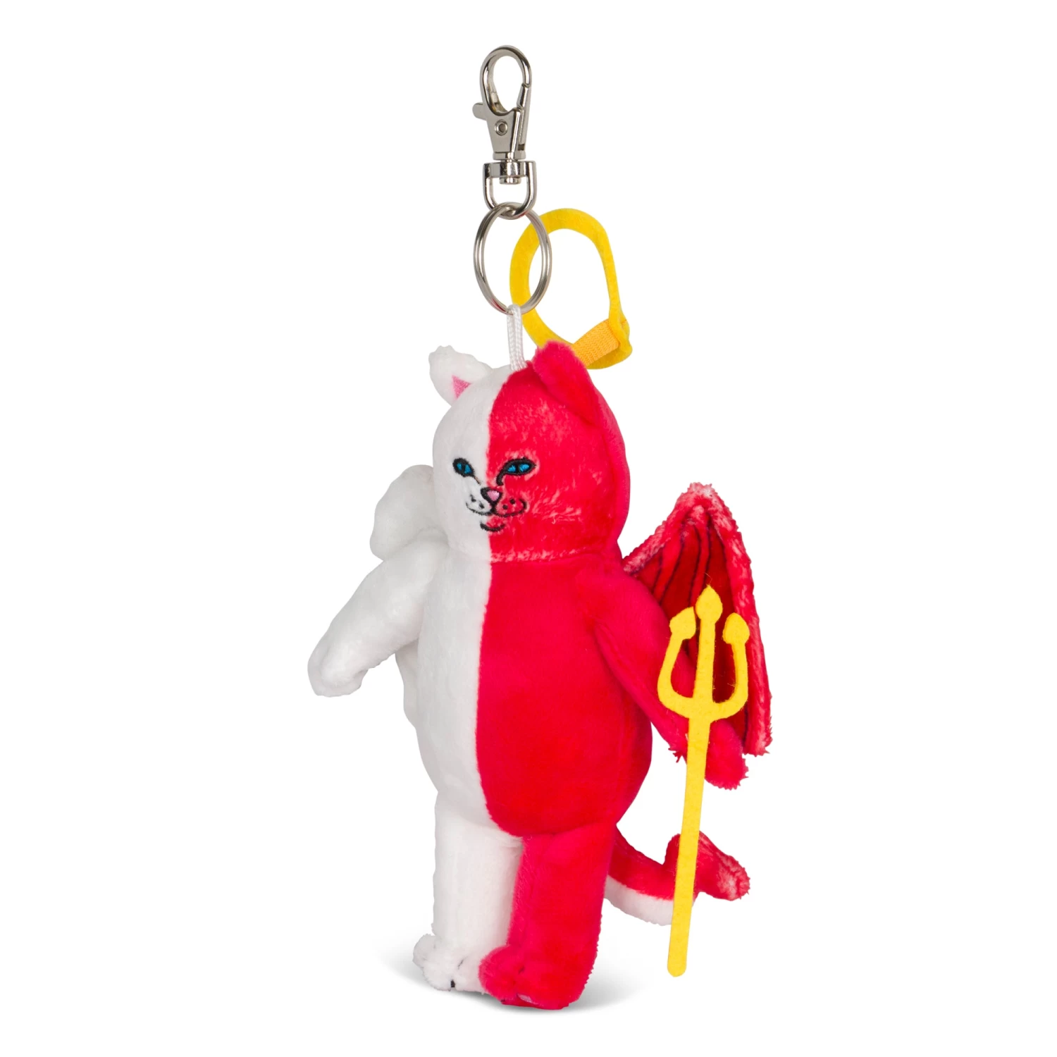 RIPNDIP Heaven And Hell Plush Keychain (White/Red) 2 RIPNDIP Heaven And Hell Plush Keychain (White/Red) - Image 2