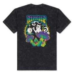 RIPNDIP Psychedelic Garden Tee (Black Mineral Wash)