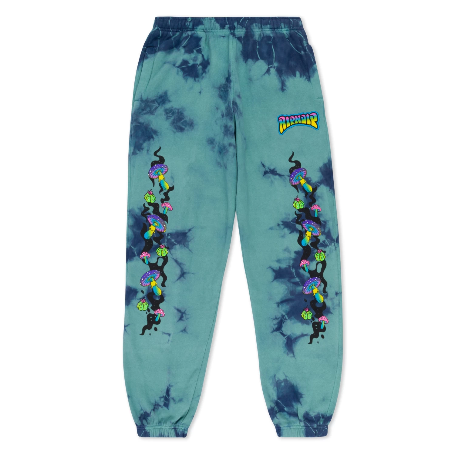 RIPNDIP Psychedelic Garden Sweatpants (Navy/Aqua Lightning Wash) 1 RIPNDIP Psychedelic Garden Sweatpants (Navy/Aqua Lightning Wash)