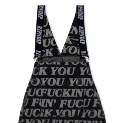 RIPNDIP Fuckin Fuck Denim Overalls (Black) -Urban Fashion Shop IMG 6508