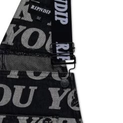 RIPNDIP Fuckin Fuck Denim Overalls (Black) -Urban Fashion Shop IMG 6510