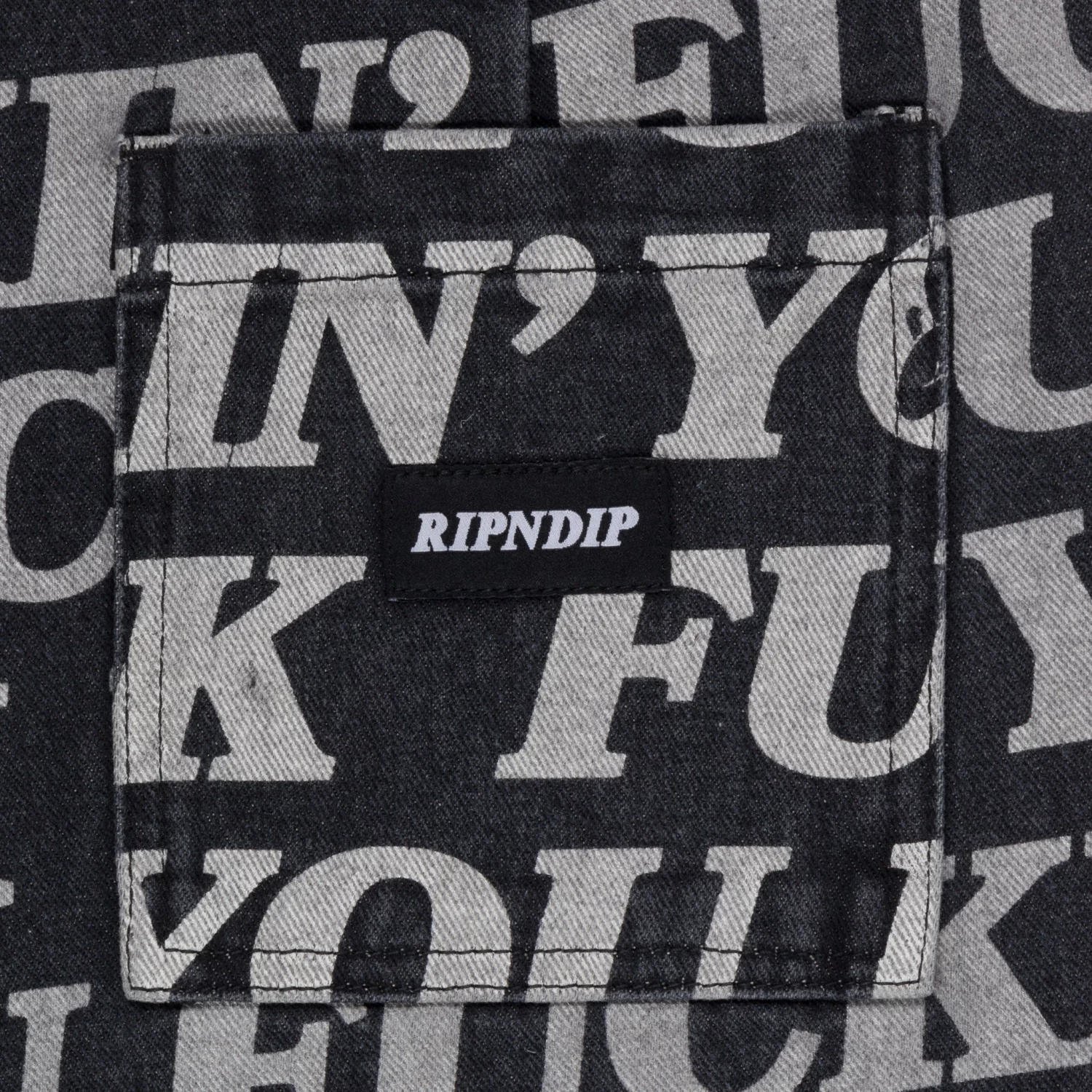 RIPNDIP Fuckin Fuck Denim Shorts (Black) 4 RIPNDIP Fuckin Fuck Denim Shorts (Black) - Image 4