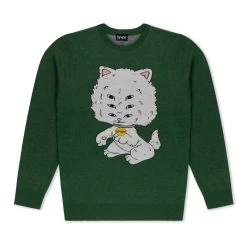 RIPNDIP Big Head Knit Sweater (Pine Heather)
