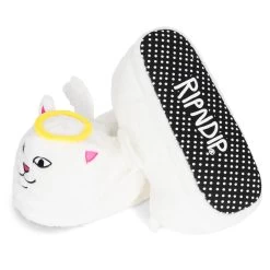 RIPNDIP Lord Angel Plush Slippers (White) -Urban Fashion Shop IMG 6773
