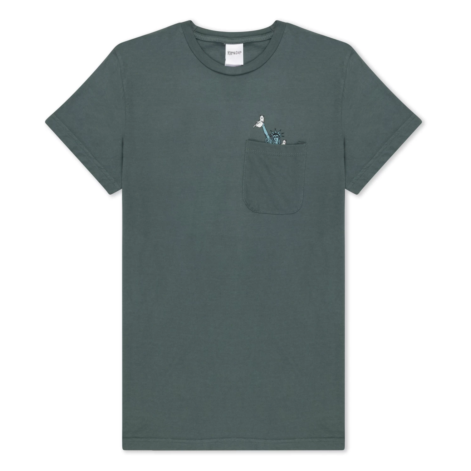 RIPNDIP Liberty Pocket Tee (Charcoal) 1 RIPNDIP Liberty Pocket Tee (Charcoal)