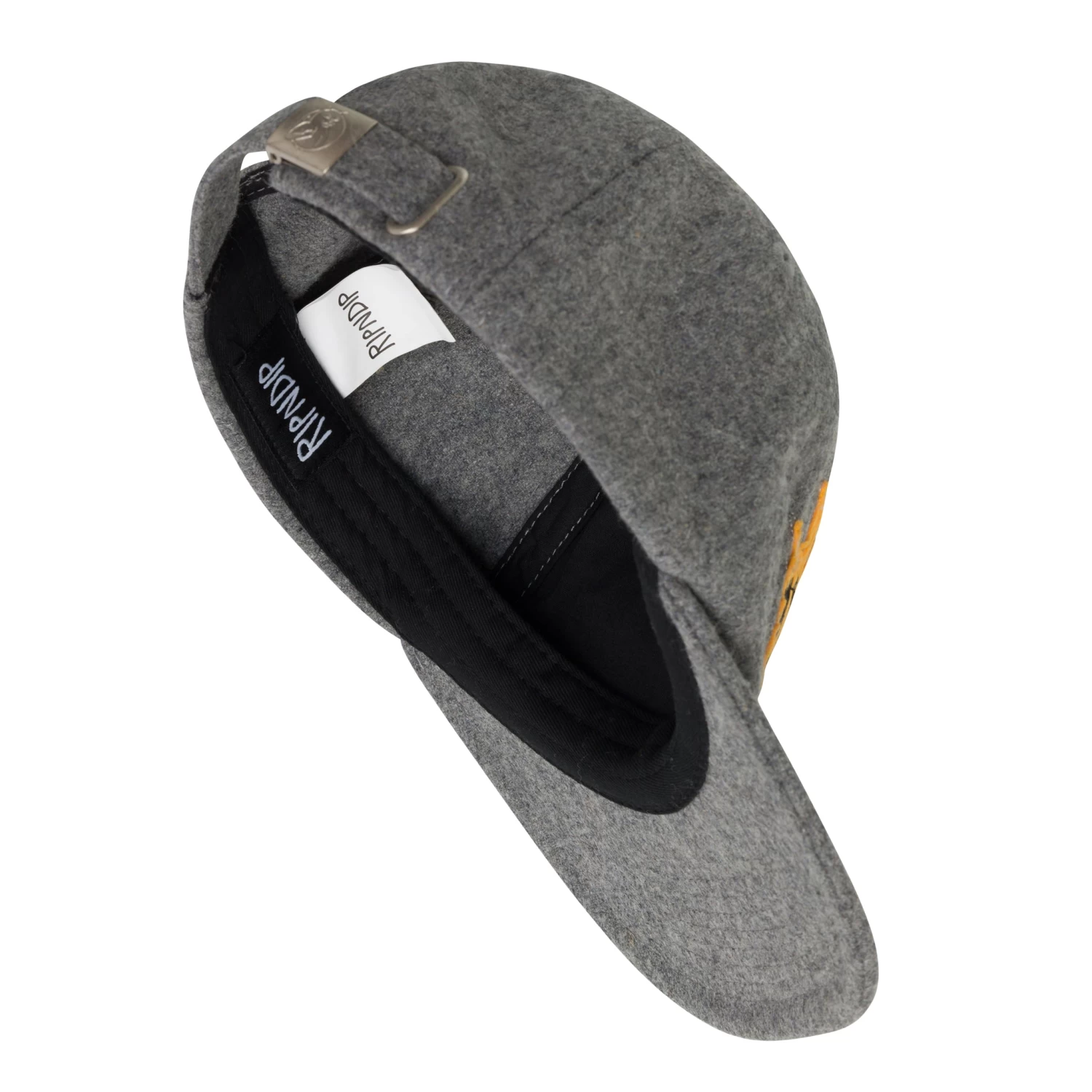 RIPNDIP RIPNLIT 6 Panel Wool Strapback (Charcoal) 4 RIPNDIP RIPNLIT 6 Panel Wool Strapback (Charcoal) - Image 4