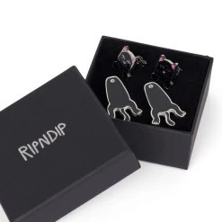 RIPNDIP Naughty Jerm Earrings (Black) -Urban Fashion Shop IMG 7016