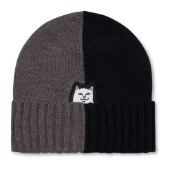 RIPNDIP Lord Nermal Split Beanie (Charcoal / Black)
