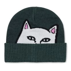 RIPNDIP Peeking Nermal Beanie (Marled Hunter Green)