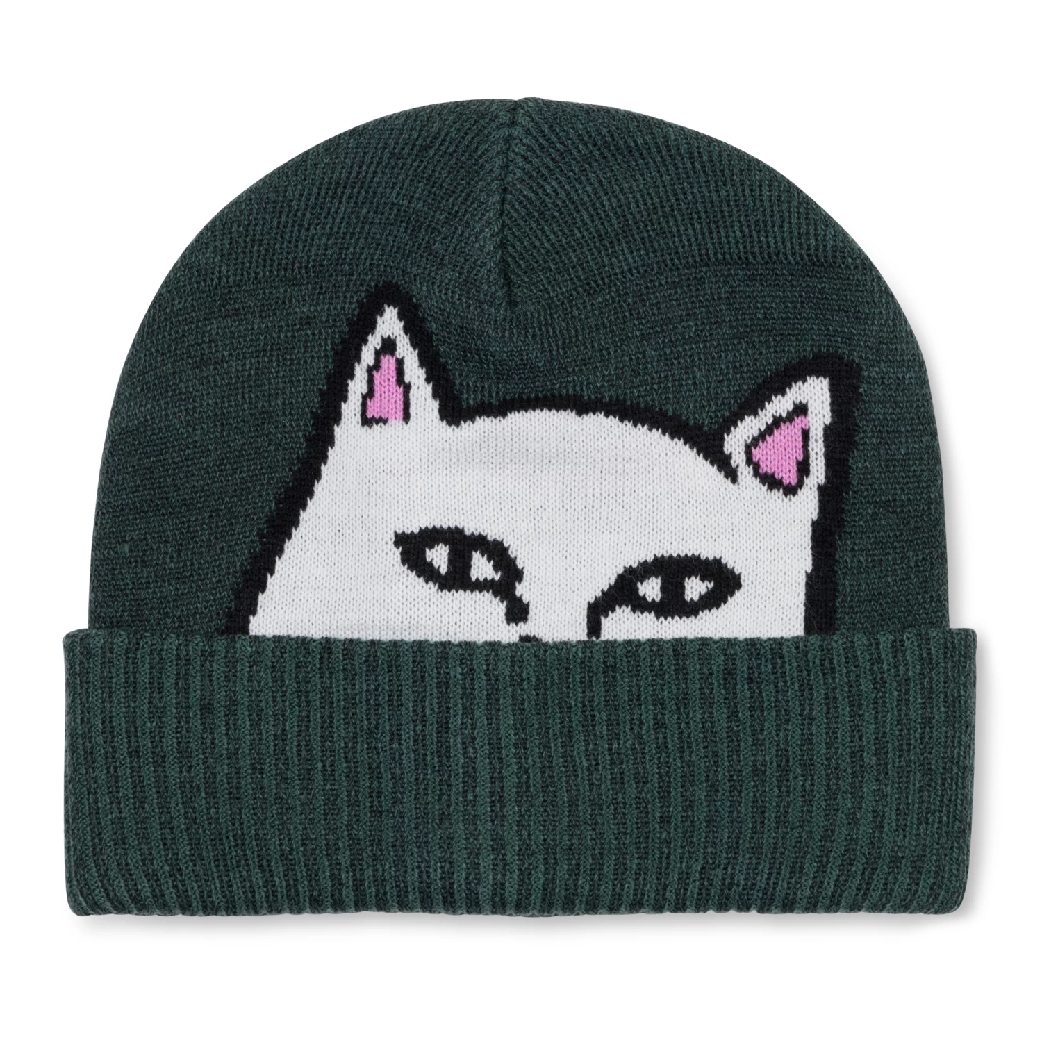 RIPNDIP Peeking Nermal Beanie (Marled Hunter Green) 1 RIPNDIP Peeking Nermal Beanie (Marled Hunter Green)