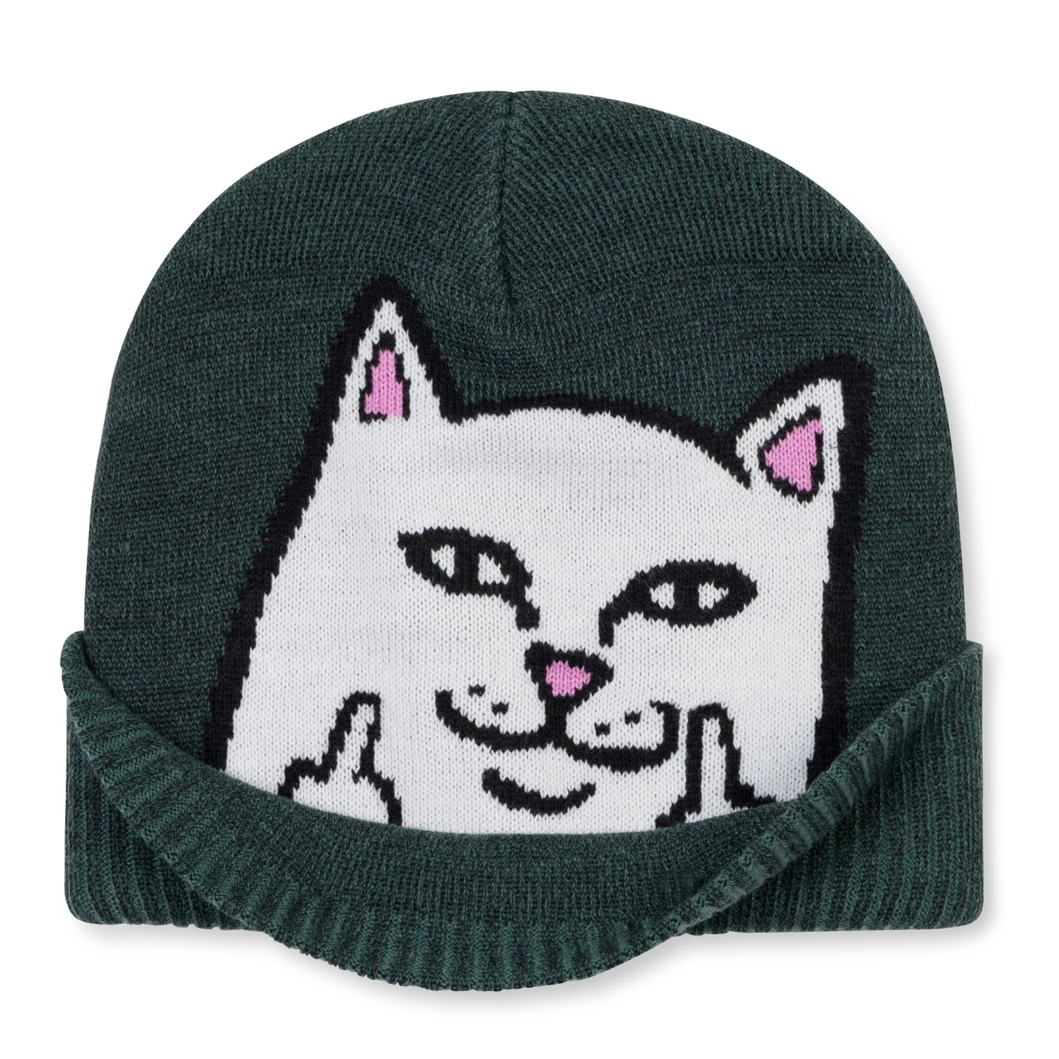 RIPNDIP Peeking Nermal Beanie (Marled Hunter Green) 3 RIPNDIP Peeking Nermal Beanie (Marled Hunter Green) - Image 3