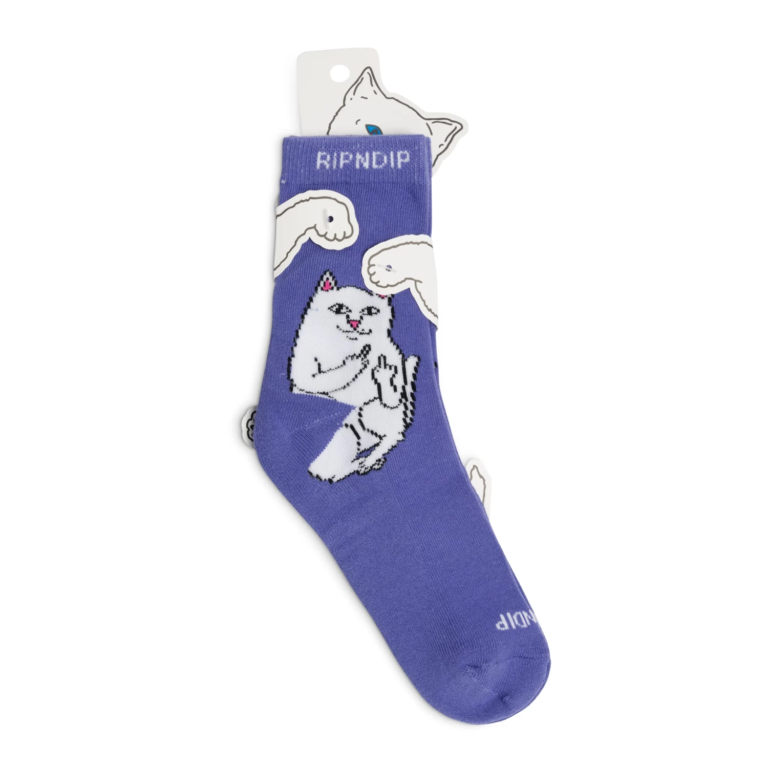 RIPNDIP Lord Nermal Mid Socks (Violet) 3 RIPNDIP Lord Nermal Mid Socks (Violet) - Image 3
