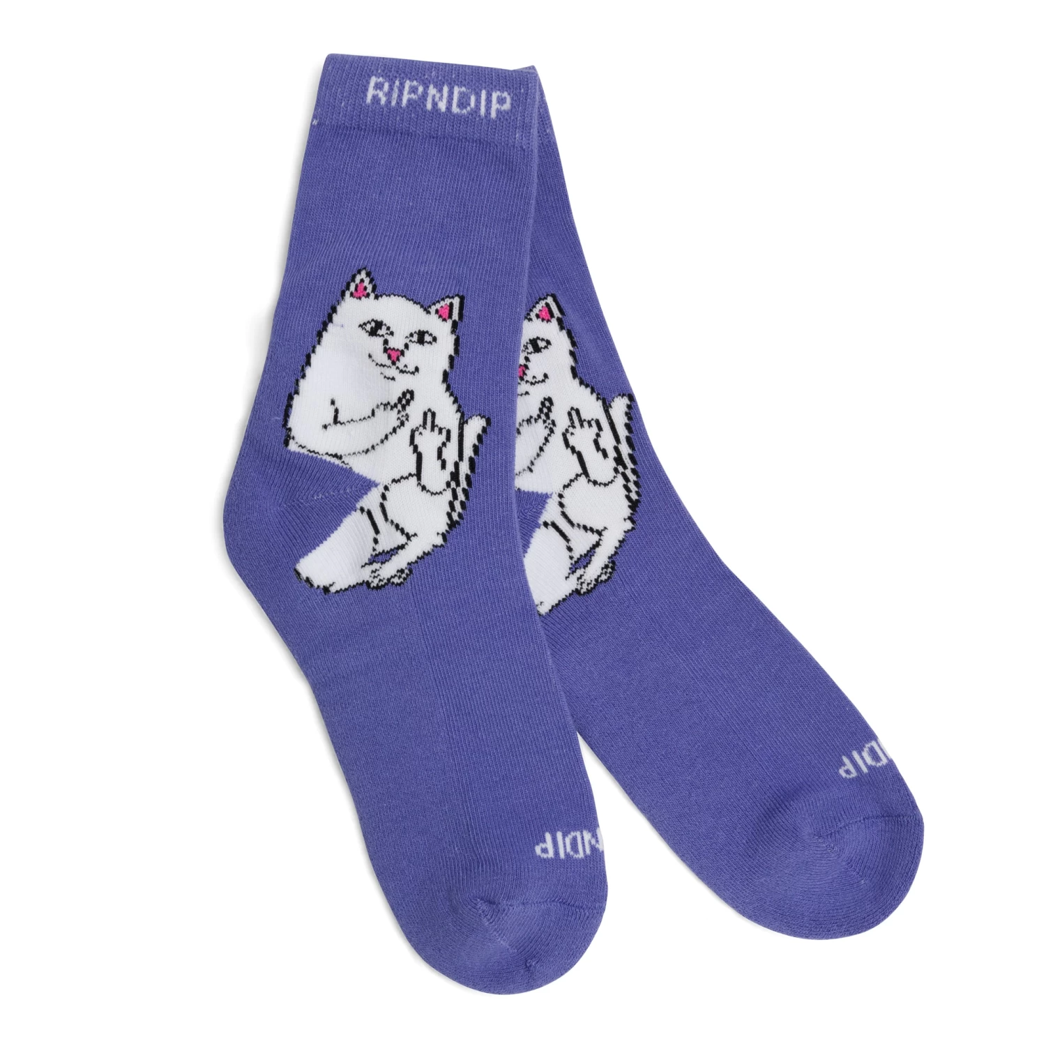 RIPNDIP Lord Nermal Mid Socks (Violet) 2 RIPNDIP Lord Nermal Mid Socks (Violet) - Image 2