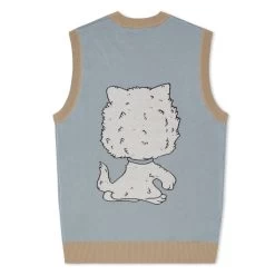 RIPNDIP Big Head Knit Sweater Vest (Light Slate) -Urban Fashion Shop IMG 7179