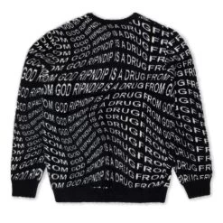RIPNDIP Drug From God Knit Mohair Sweater (Black) -Urban Fashion Shop IMG 7187