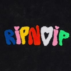RIPNDIP Taste The Rainbow Hoodie (Black Mineral Wash) -Urban Fashion Shop IMG 7253
