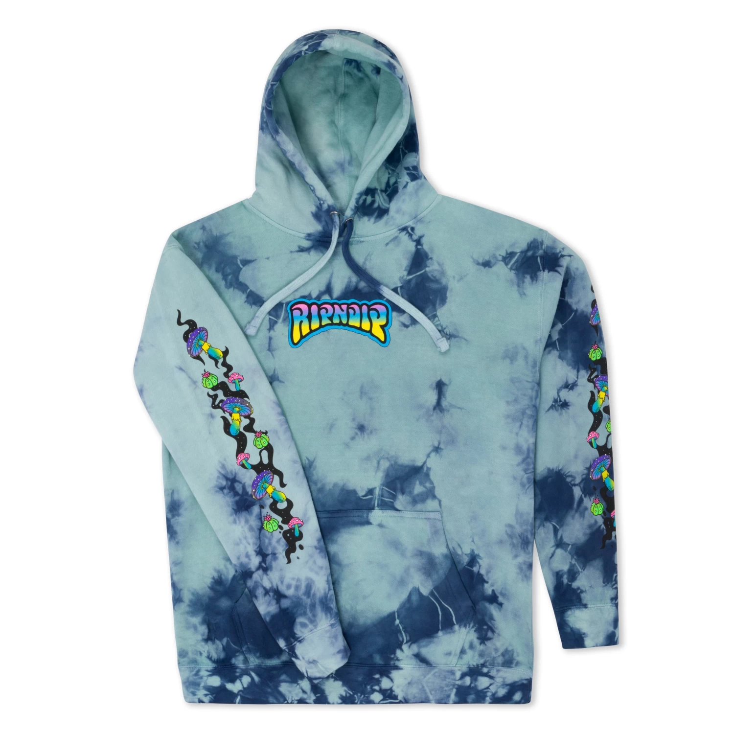 RIPNDIP Psychedelic Garden Hoodie (Navy/Aqua Lightning Wash) 5 RIPNDIP Psychedelic Garden Hoodie (Navy/Aqua Lightning Wash) - Image 5