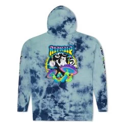 RIPNDIP Psychedelic Garden Hoodie (Navy/Aqua Lightning Wash)