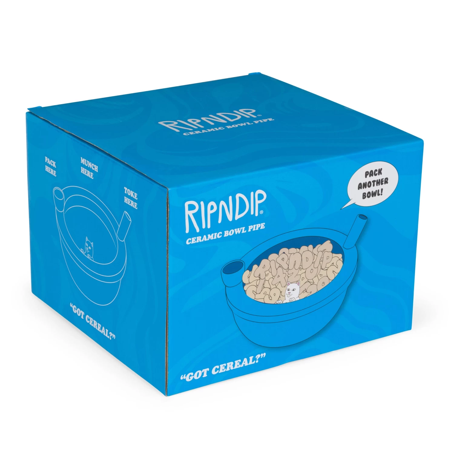 RIPNDIP Lord Nermal Wake And Bake Cereal Bowl (Blue) 7 RIPNDIP Lord Nermal Wake And Bake Cereal Bowl (Blue) - Image 7