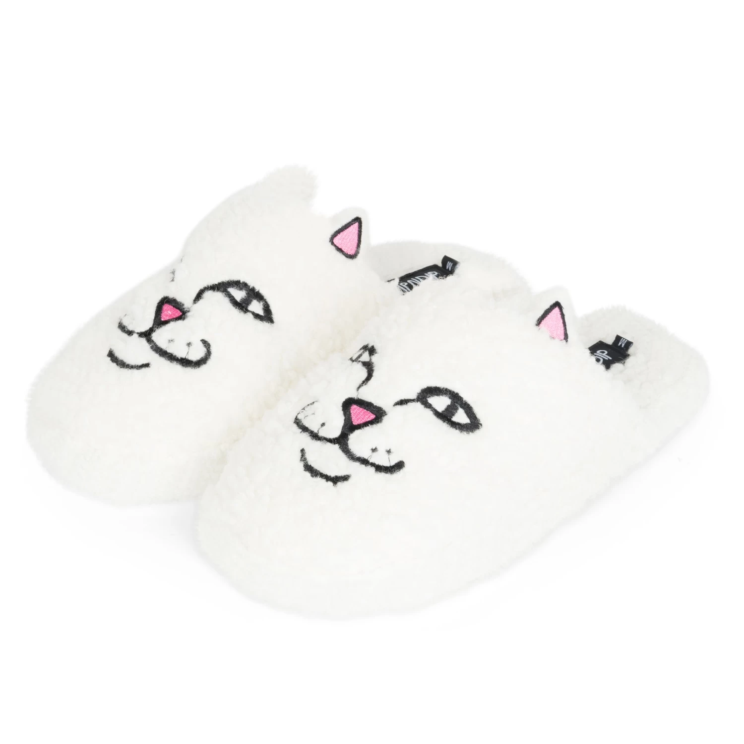 RIPNDIP Nerm Face Fuzzy House Slippers (White) 1 RIPNDIP Nerm Face Fuzzy House Slippers (White)