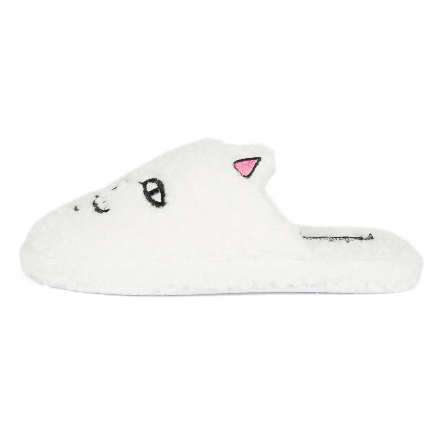 RIPNDIP Nerm Face Fuzzy House Slippers (White) 4 RIPNDIP Nerm Face Fuzzy House Slippers (White) - Image 4