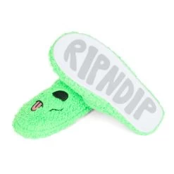 RIPNDIP Alien Face Fuzzy House Slippers (Green) -Urban Fashion Shop IMG 7387