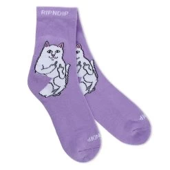 RIPNDIP Lord Nermal Mid Sock (Dusty Lavender) -Urban Fashion Shop IMG 7578
