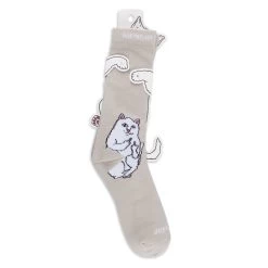 RIPNDIP Lord Nermal Socks (Oatmeal Heather) -Urban Fashion Shop IMG 7603