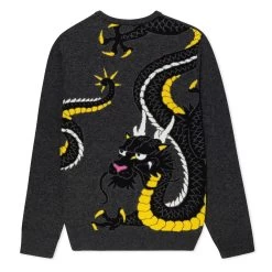 RIPNDIP Ryu Knit Sweater (Black Heather) -Urban Fashion Shop IMG 7718 deb7c92e 4b62 4fc6 bb01 a1dbbd9762d4