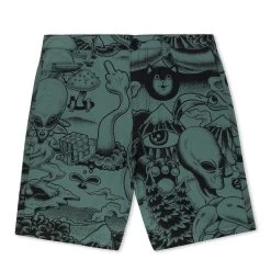 RIPNDIP Dark Twisted Fantasy Twill Shorts (Olive/Black)