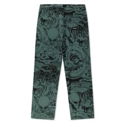 RIPNDIP Dark Twisted Fantasy Wide Leg Pants (Olive/Black) -Urban Fashion Shop IMG 7812