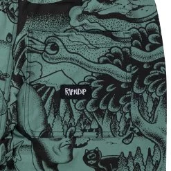 RIPNDIP Dark Twisted Fantasy Wide Leg Pants (Olive/Black) -Urban Fashion Shop IMG 7813